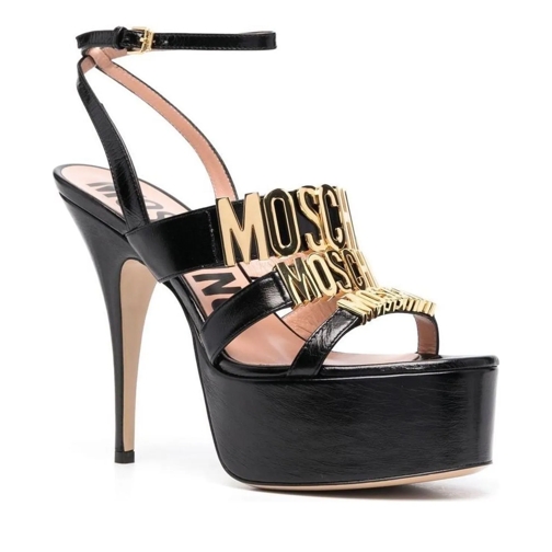 Moschino Talon haut Sandals Black schwarz