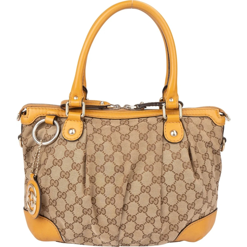 Gucci Schultertasche Gucci GG Monogram Sukey Handbag braun