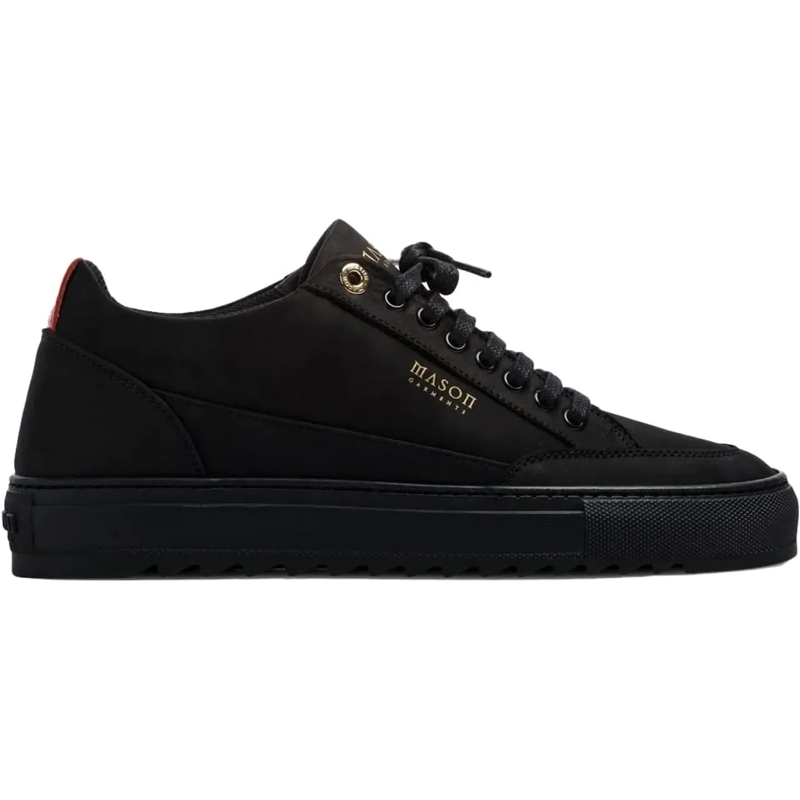 Mason Garments Low-Top-Sneaker Heren Tia Nabuk Sneaker Zwart schwarz(Image 2)