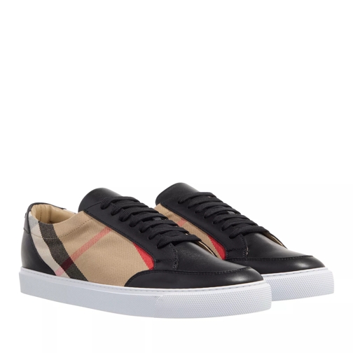 Burberry Leather Trimmed House Check Sneakers Black sneaker basse