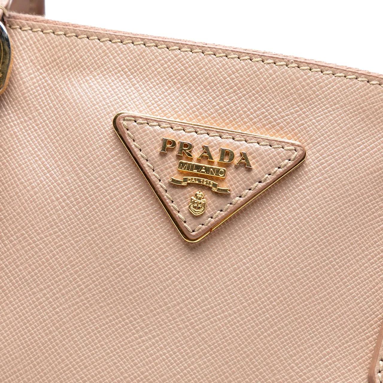 Thumbnail - Prada Shopper - Large Saffiano Lux Galleria Double Zip Tote - Gr. unisize - in Braun - für Damen