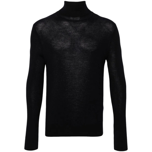 Tom Ford Wool Silk Cashmere Turtle Neck Black Pull