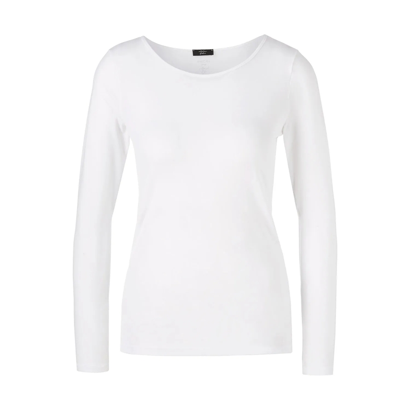 Marc Cain T-shirt Leichter Longsleeve Weiß