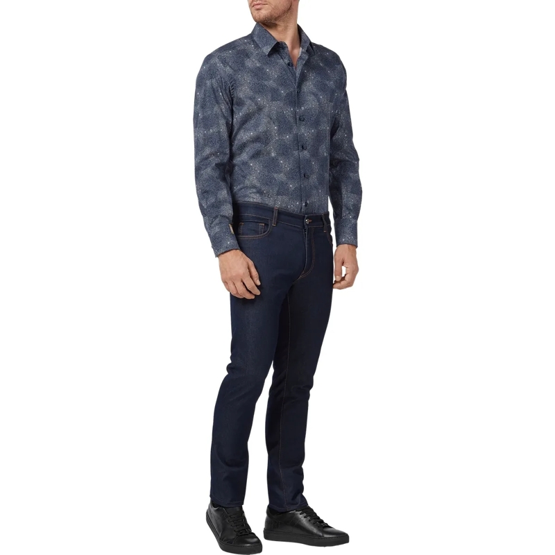 BILLIONAIRE Hemd Hemd Slim Fit Mit Schmucksteinen blau(Image 3)