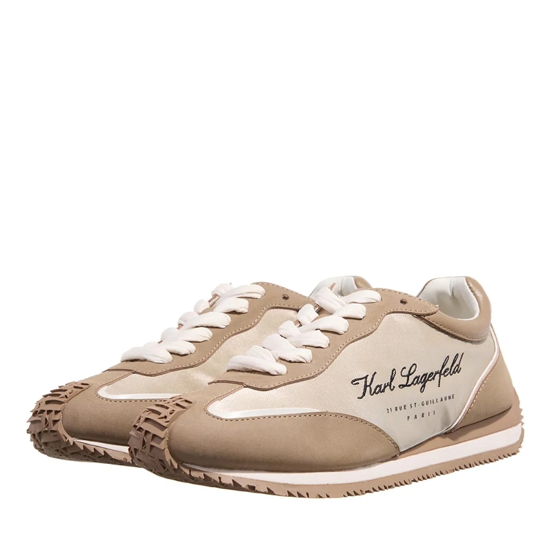 Karl Lagerfeld Low-Top-Sneaker Velocette Hotel Karl Lo Lace Off Wht Lthr & Txt w/Taupe