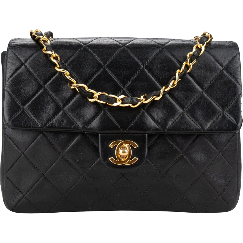 Chanel Sac à bandoulière Chanel Quilted Lambskin 24K Gold Single Flap Cross mehrfarbig