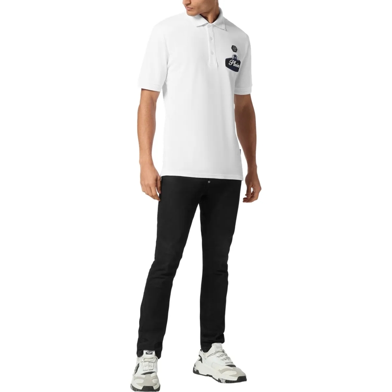 Philipp Plein Top Poloshirt Racing weiss(Image 4)
