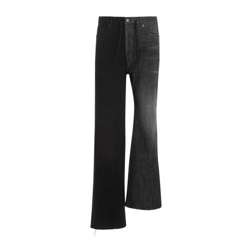 Balenciaga Light Black Cotton Fifty Fifty Pants Black Jeans