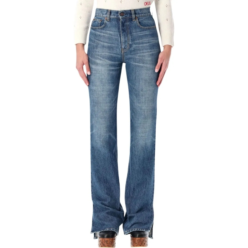 Chloé Jeans Chloé Straight-Leg Organic Cotton Indigo Jeans Blue