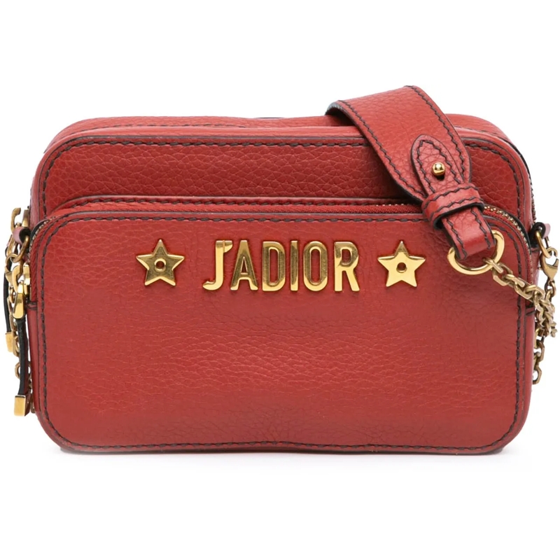 Christian Dior Schultertasche Leather JAdior Camera Bag rot