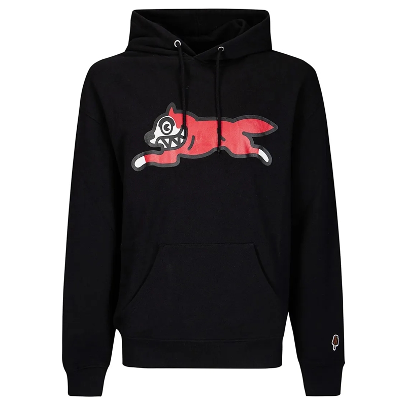 ICE CREAM  Running Dog Popover Hood Black