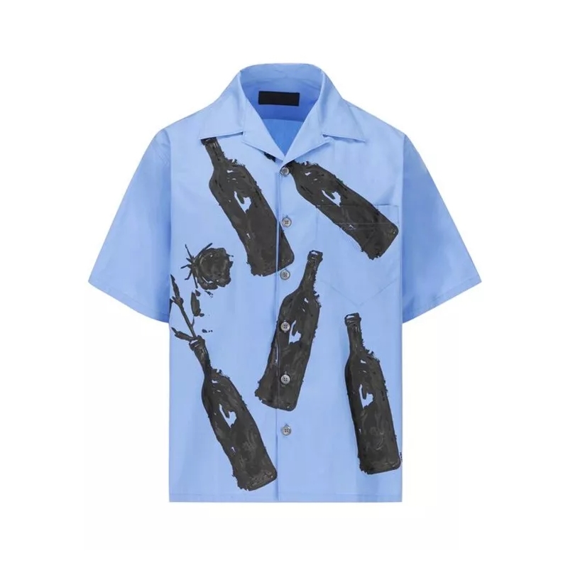 Prada  Blue Cotton Shirt Blue