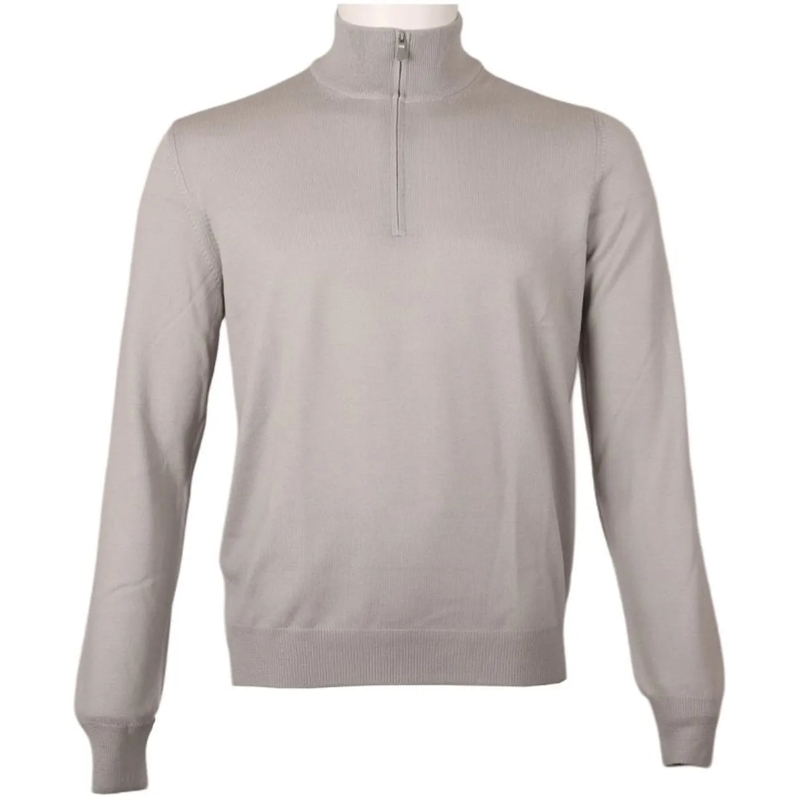 Gran Sasso Pullover Half zip trui grijs grau