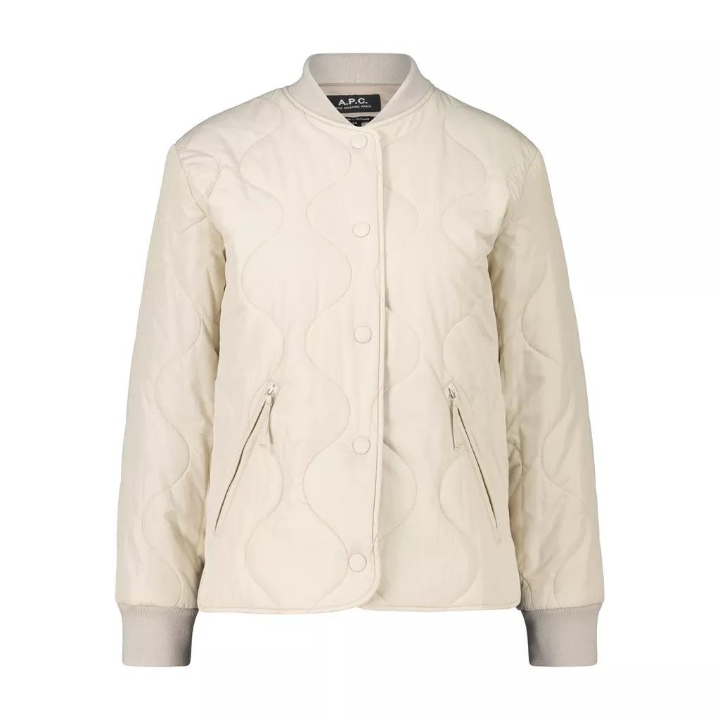 A.P.C. - Steppjacke mit Druckknopfverschluss - Größe 36 - white