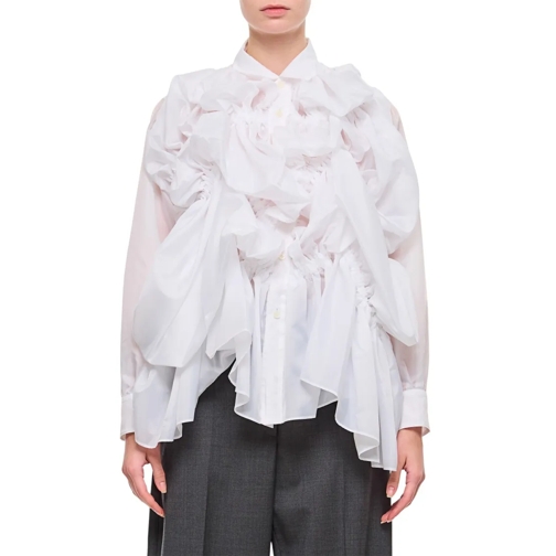 Comme des Garcons Hemden Draped Shirt White