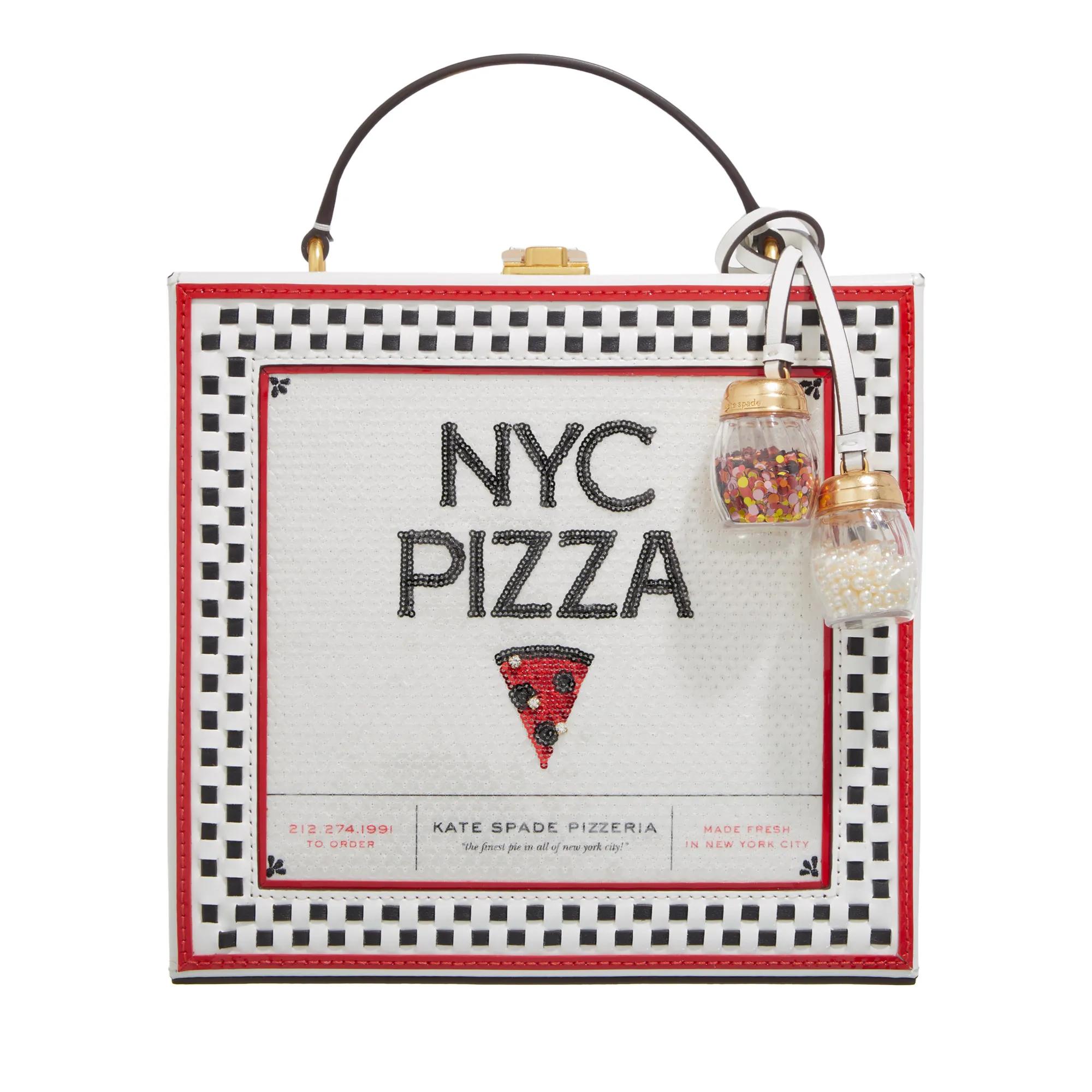 Kate Spade New York Tote - Slice Printed Spazzolato Leather 3D Pizza Box Top - Gr. unisize - in Weiß - für Damen