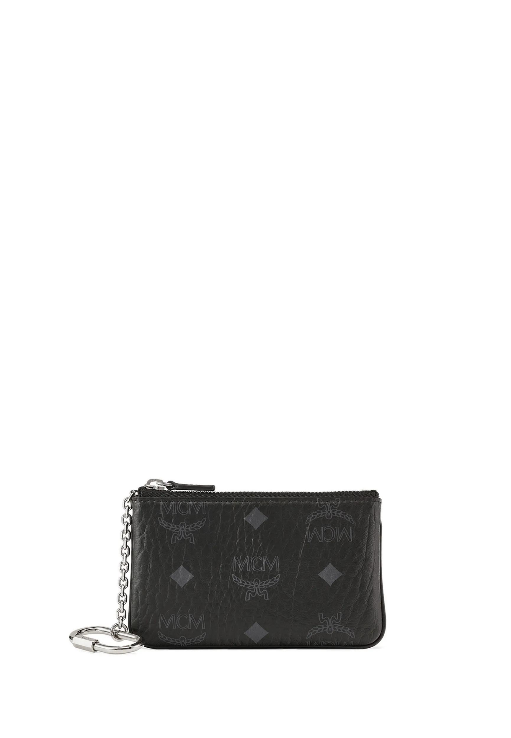 MCM Portemonnaies - Wallets Pouch mit Schlüsselanhänger in Visetos - Gr. unisize - in Schwarz - für Damen und Herren