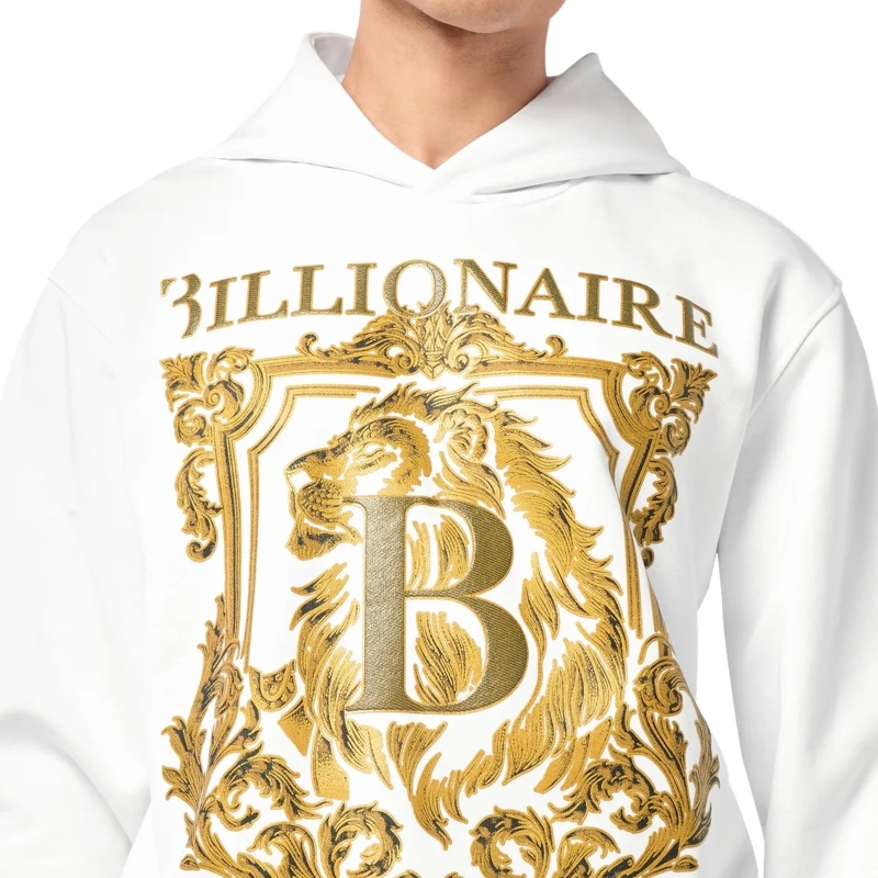 BILLIONAIRE Top Hoodie Lion weiss(Image 4)