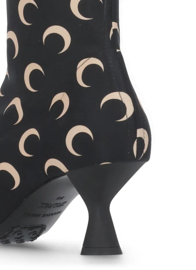 Thumbnail - Marine Serre Stiefel - Contrasting Color Moon Pattern Boots - Gr. 38 (EU) - in Schwarz - für Damen