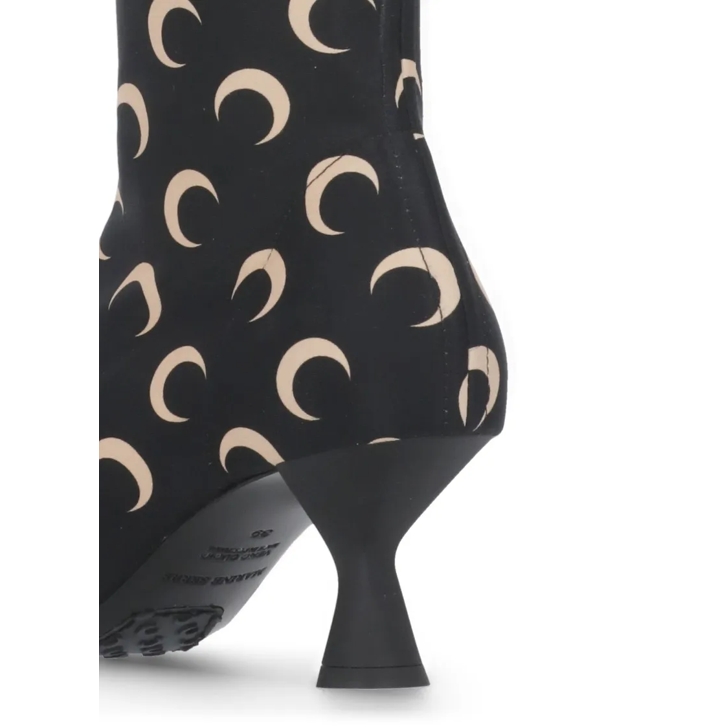 ブーツその他 Marine Serre Contrasting Color Moon Pattern Boots Marine Serre Contrasting Color Moon Pattern Boots Black