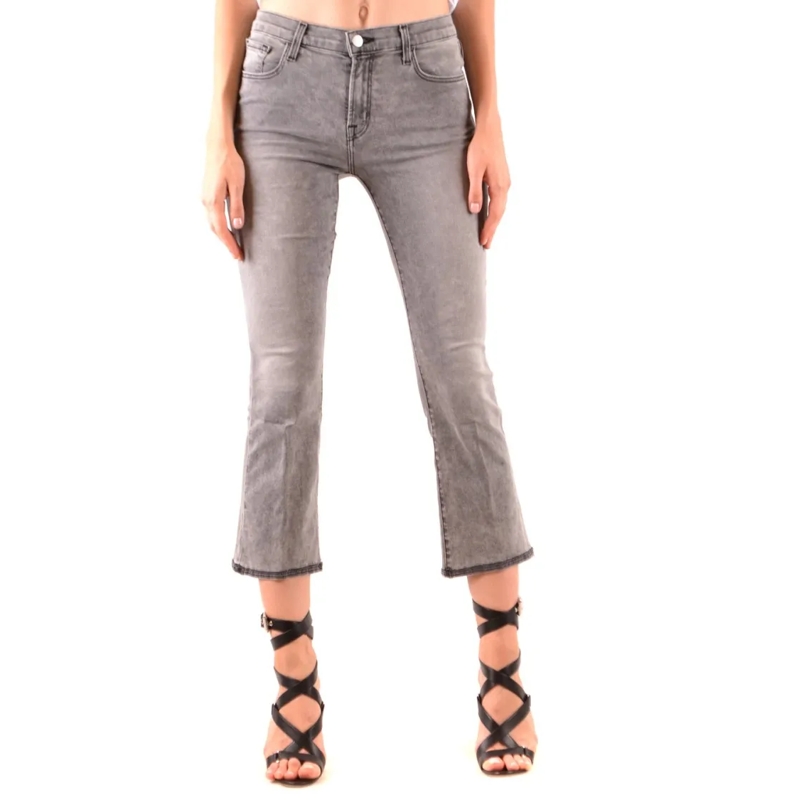 J Brand Jeans Cropped Grey Jeans With Flared Leg Grey