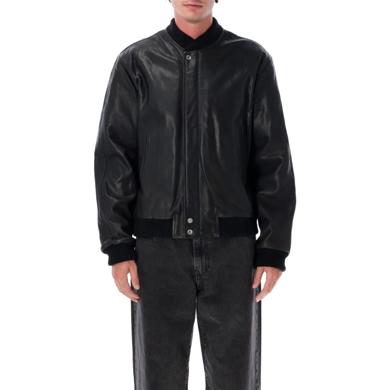 Isabel Marant Daunenjacke Blaike Leather Bomber Jacket Black