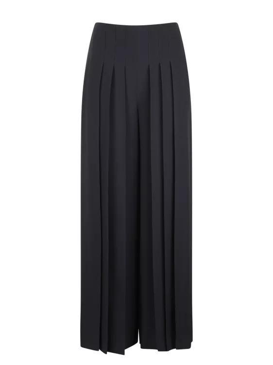 Alberta Ferretti - Pleated Pant - Größe 44 - schwarz