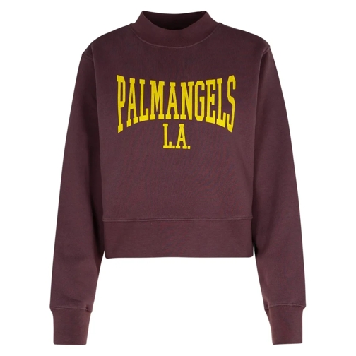 Palm Angels College' Purple Cotton Sweatshirt Purple Skjortor