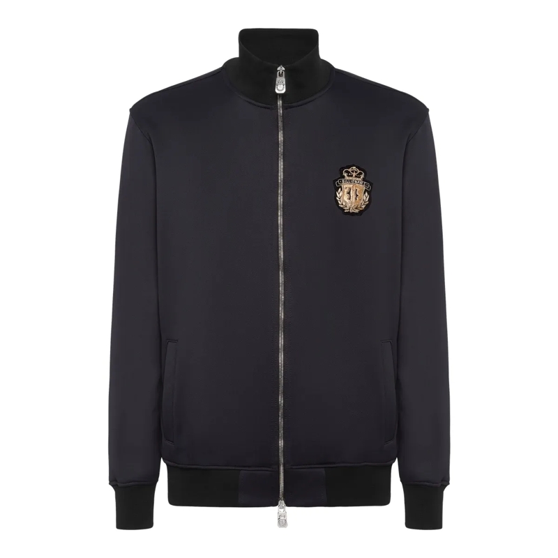 BILLIONAIRE Top Kapuzen-Sweatshirt Crest schwarz