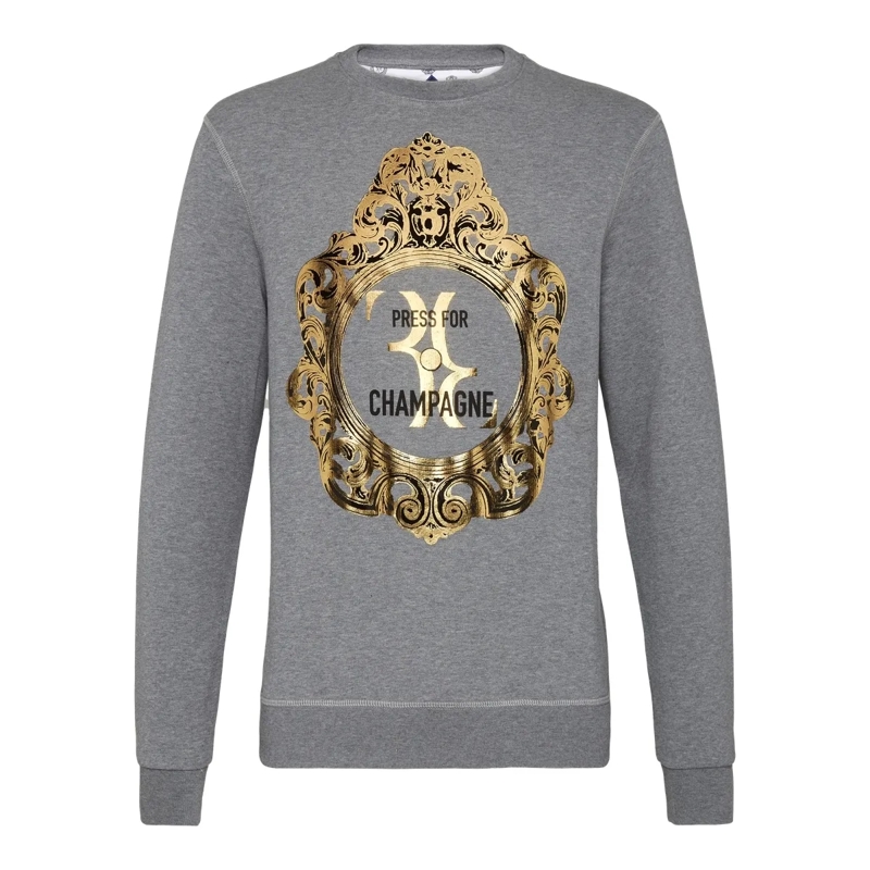 BILLIONAIRE Top Sweatshirt Baroque grau
