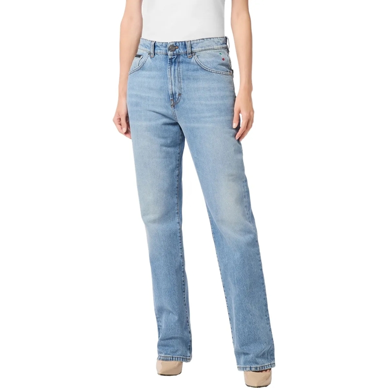 Philipp Plein Jeans mit geradem Bein Stil und Originalität mit dieser 5-Pocket-Hose aus jeansblau(Image 3)