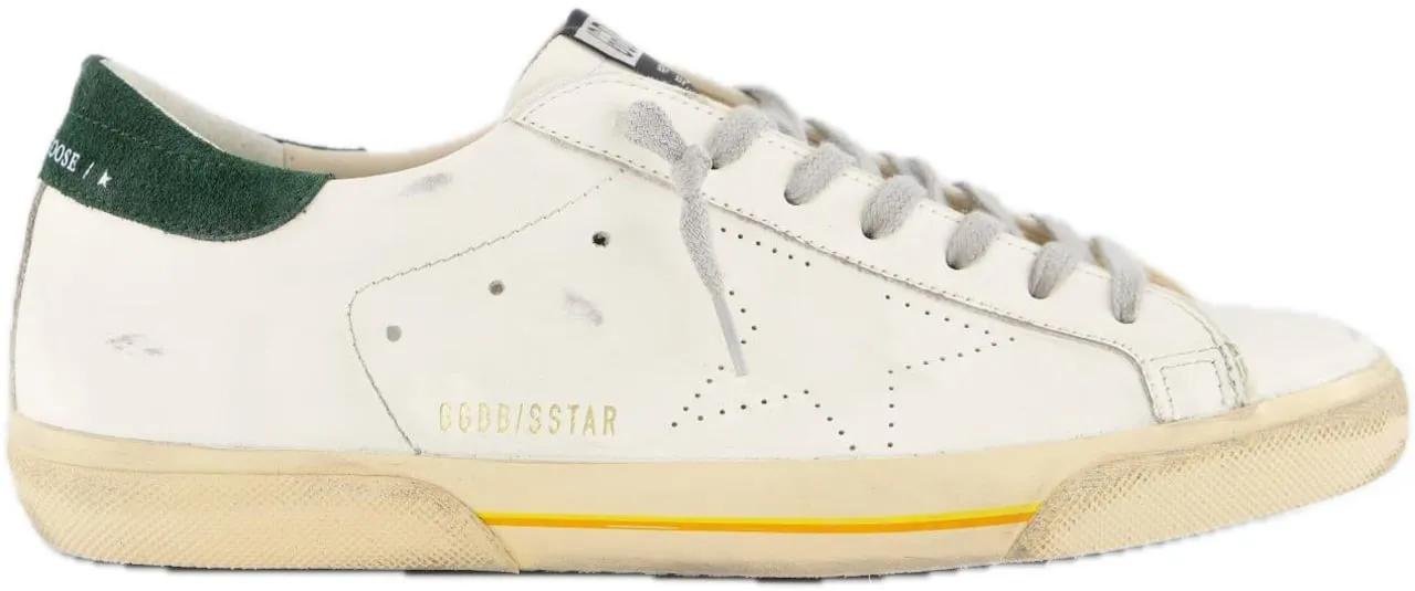 Golden Goose Low-Top Sneaker - sneakers wit groen - Gr. 43 (EU) - in Weiß - für Herren
