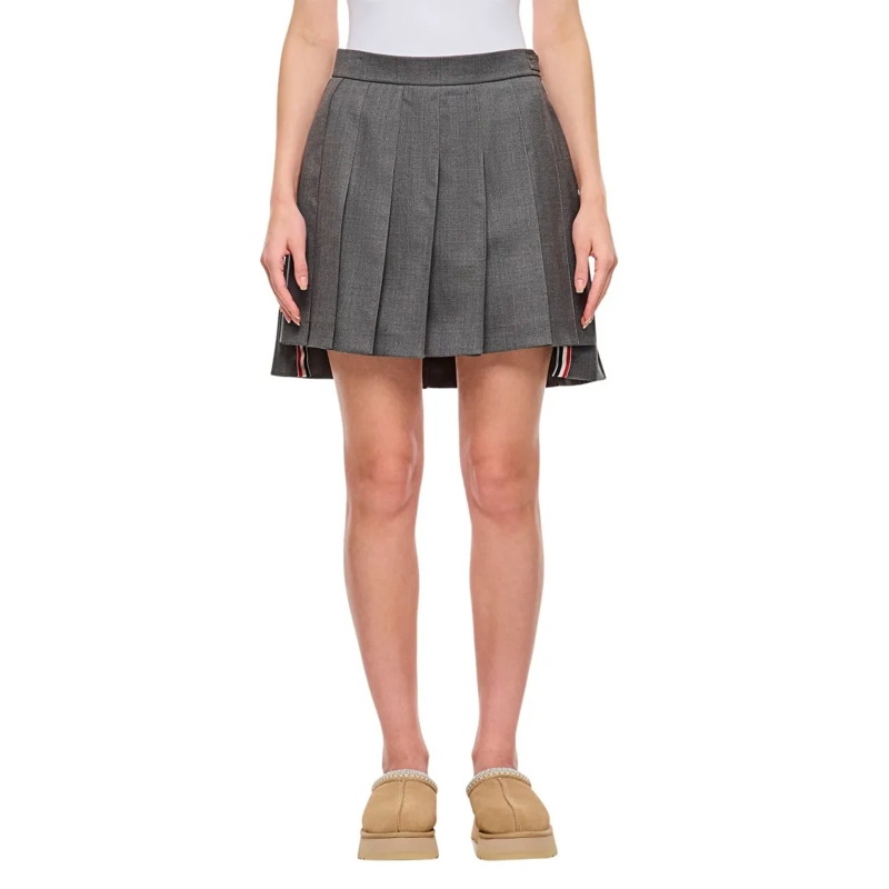 Thom Browne Minijupe Pleated Skirt Grey