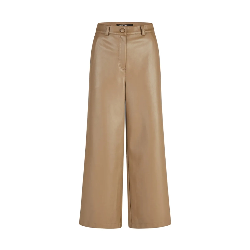 Marc Aurel Ausgestellte Jeans Hose- mit Logo- schräge Eingriffstaschen- mit  beige