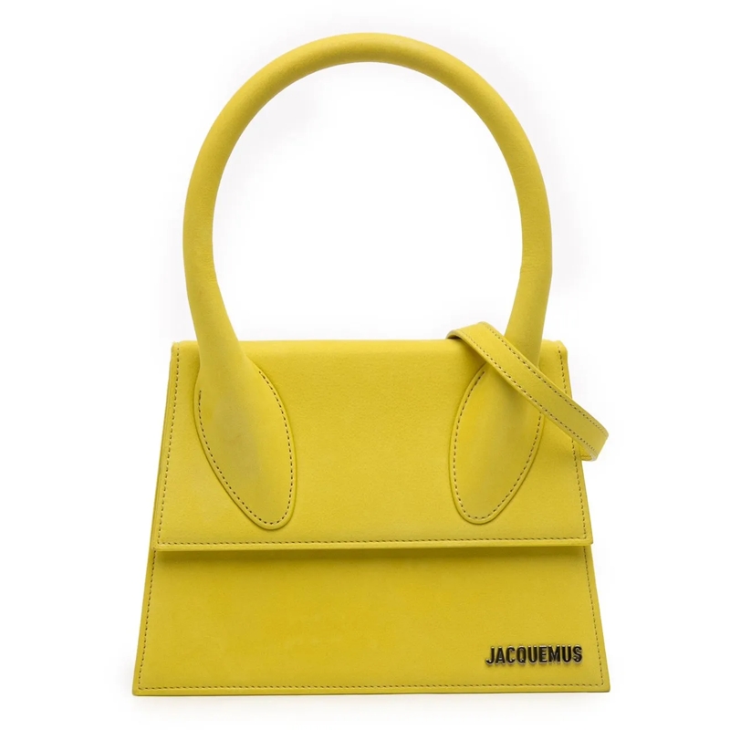 Jacquemus Schultertasche Leather Le Grand Chiquito gelb
