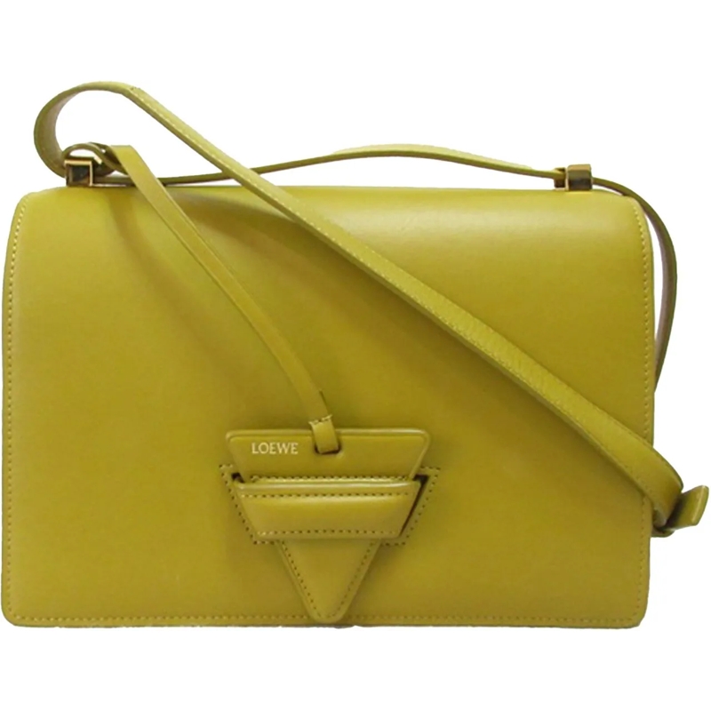 Loewe Schultertasche Small Leather Barcelona Crossbody gelb
