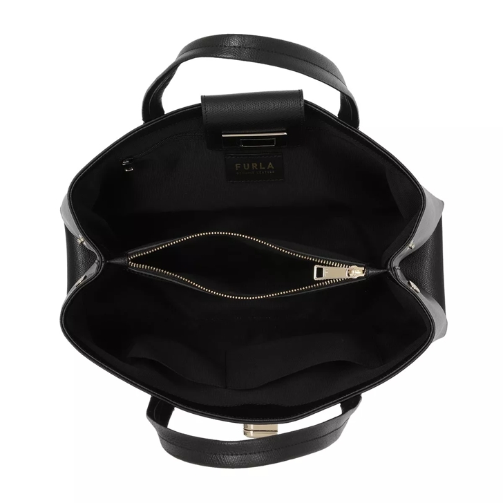 Furla black tote online bag