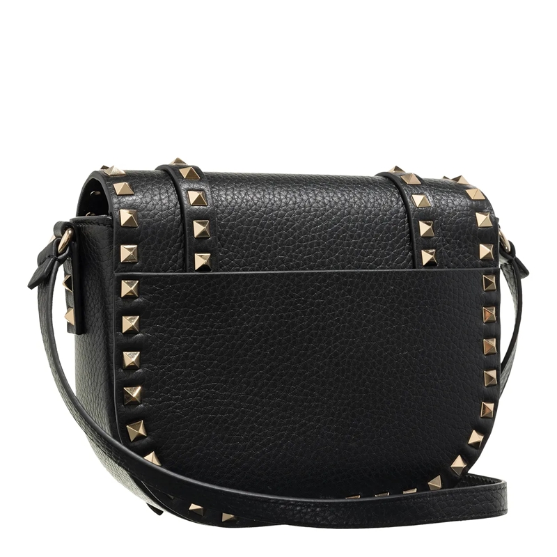 Valentino Garavani Postbodetas Small Messenger Rockstud Bag Black(Image 3)