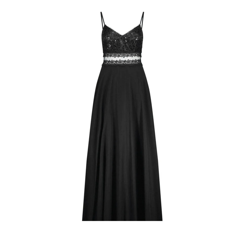 Vera Mont Robe de cocktail Cocktailkleid mit Paillettenbesatz Schwarz