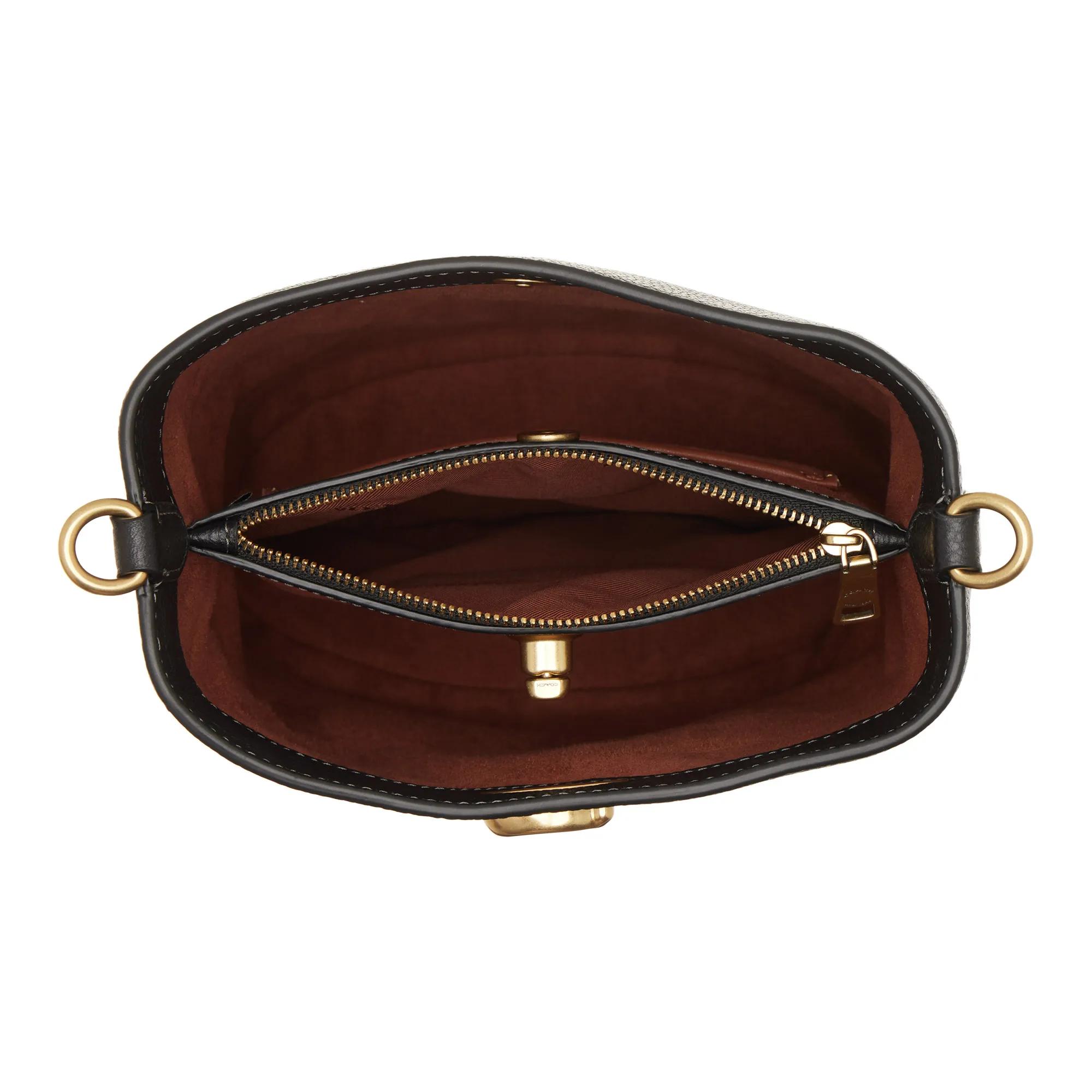 Coach Shoppers Polished Pebble Soft Willow 19 in zwart