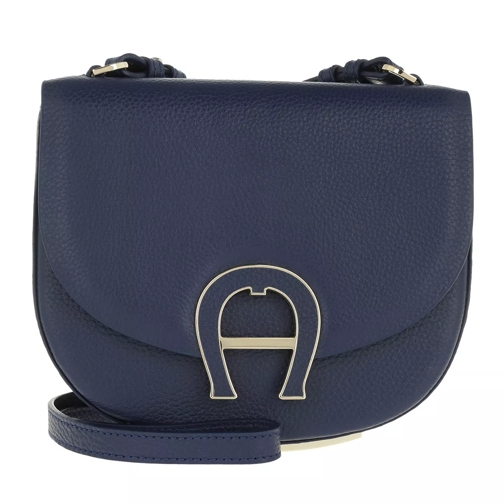 AIGNER Pina Mini Leather Crossbody Bag Deep Blue Crossbody Bag