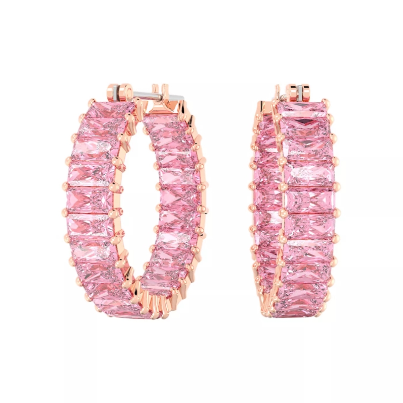 Swarovski Créoles Matrix Ohrringe Roségold