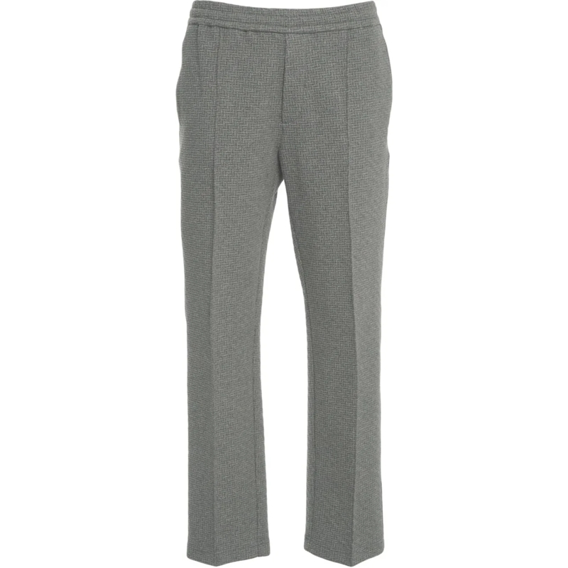 Paolo Pecora  Casual trousers with permanent creases grau