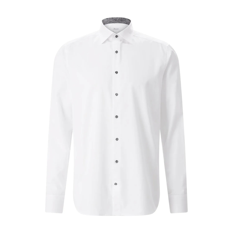 STENSTRÖMS Chemise Regular-Fit Hemd aus Baumwolle weiß
