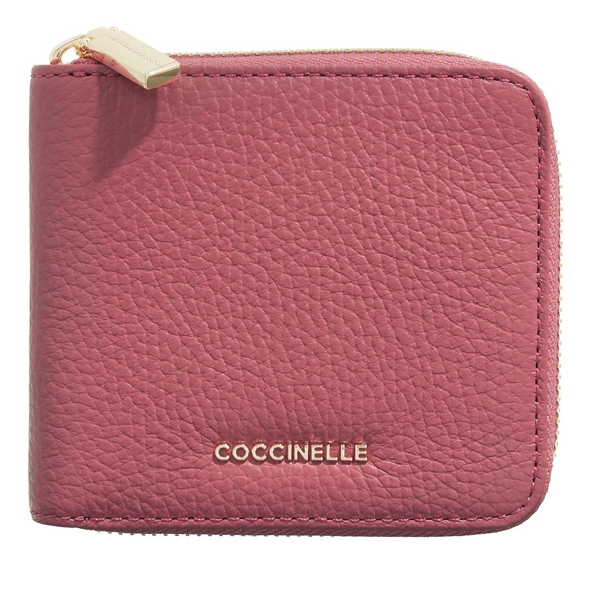 Portefeuille COCCINELLE En Cuir Grainé Sangria - Neuf Avec étiquettes