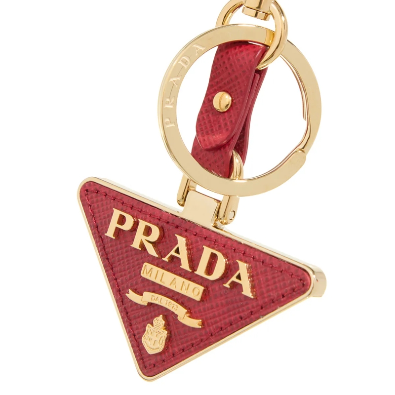 Prada Schlüsselanhänger Saffiano Metal Triangolo Red(Image 4)