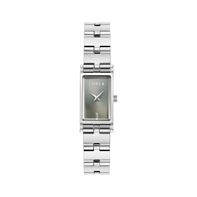 Furla Quarzuhr Quarz-Analoguhr Furla Baguette New silber