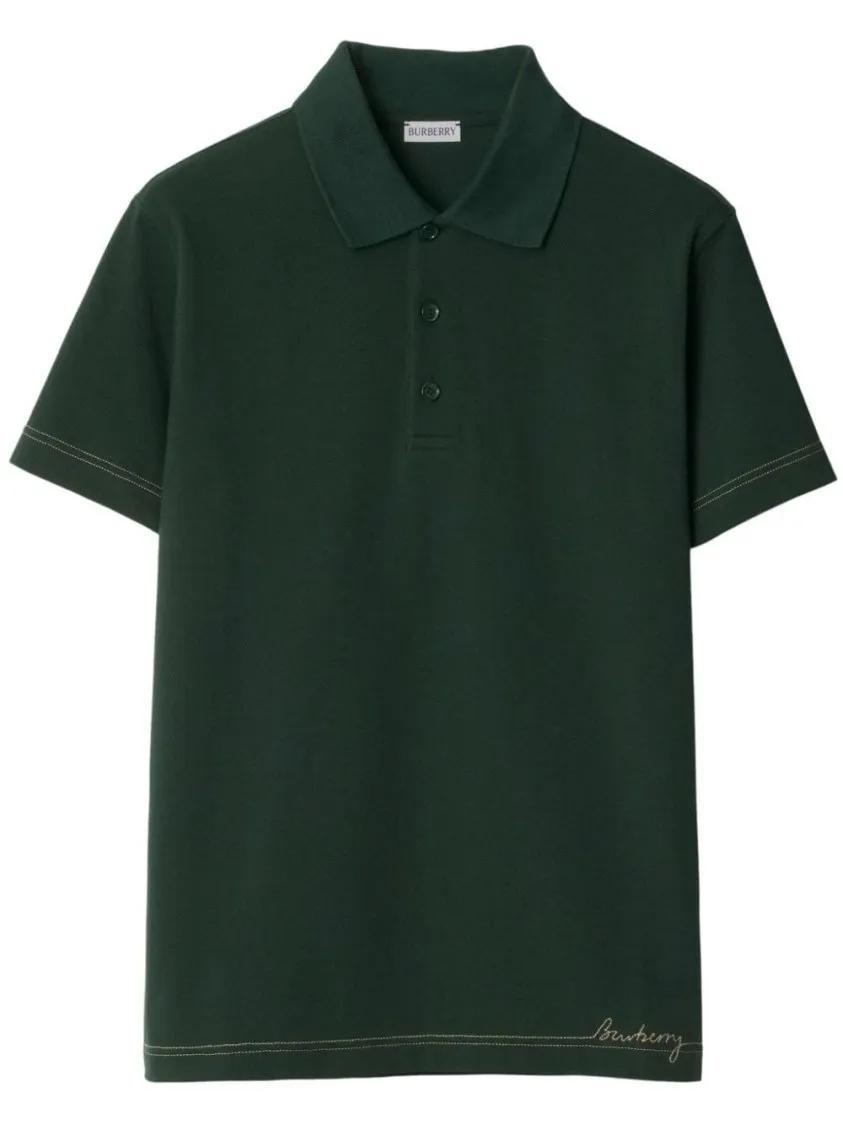 Burberry - Dark Green Polo Shirt - Größe S - grün