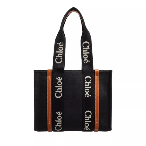 Chloé Medium Woody Tote Bag Black Sporta