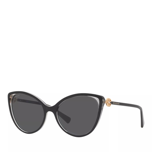 BVLGARI Sunglasses 0BV8246B Black On Transparent Grey Sonnenbrille